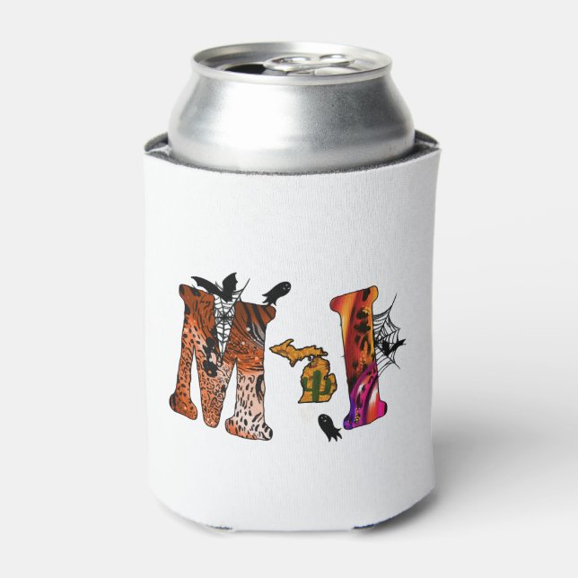 Enfriador De Latas Halloween Michigan (Lata Anverso)