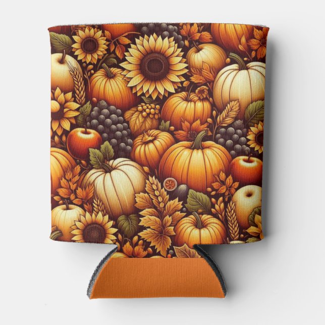 Enfriador De Latas Halloween/otoño/otoño/otoño/calabaza (Anverso)