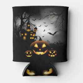 Enfriador De Latas Halloween - Parodias de calabazas Gris Moon - Todo