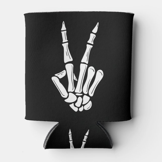 Enfriador De Latas Halloween Skeleton Hand Refrigerador de bebidas (Anverso)
