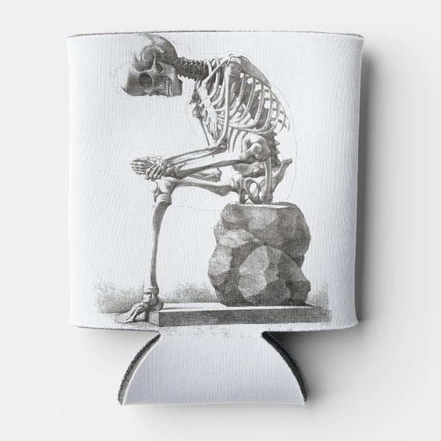 Enfriador De Latas Halloween Skeleton Sitting Anatomy (Anverso)