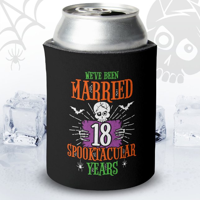 Enfriador De Latas Halloween Spooktacular 18º Aniversario del Boda (Subido por el creador)