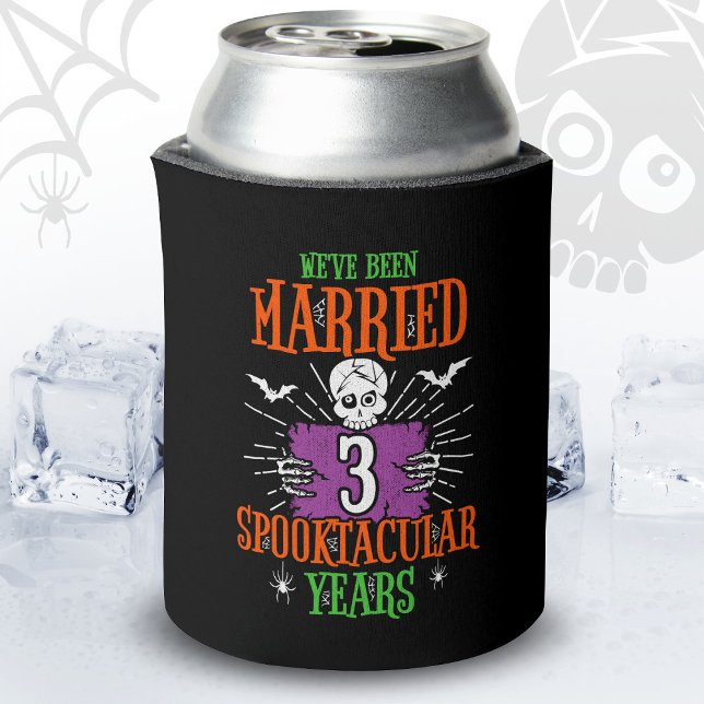 Enfriador De Latas Halloween Spooktacular 3er aniversario Boda (Subido por el creador)