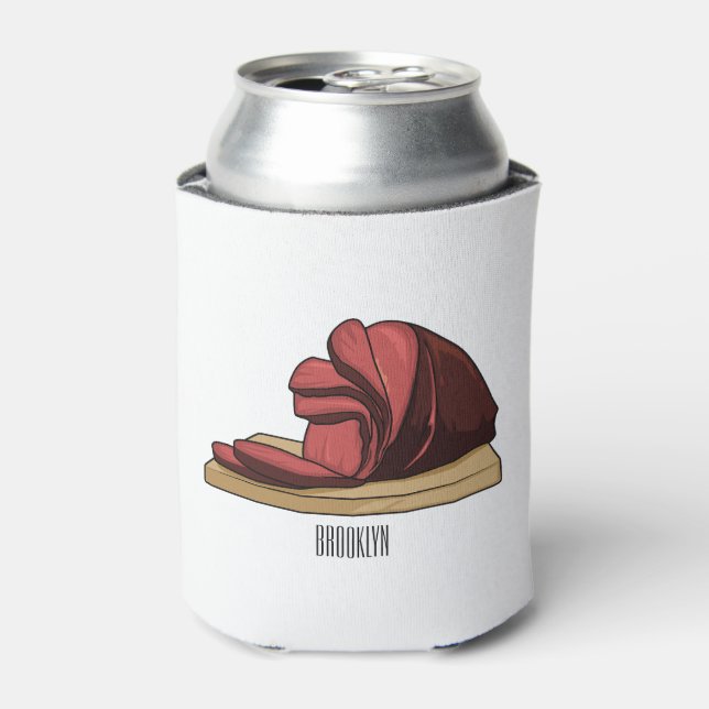 Enfriador De Latas Ham personalizado ilustracion (Lata Anverso)