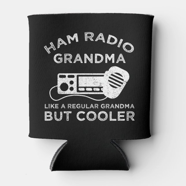 Enfriador De Latas Ham Radio Abuela Como Abuela Normal Pero Más Fría (Anverso)