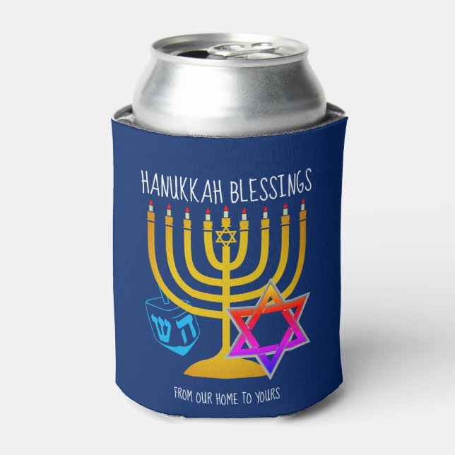 Enfriador De Latas Hanukkah Blessings (Lata Anverso)