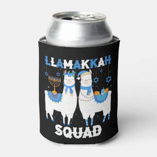 Enfriador De Latas Hanukkah Llama Navidades Happy Llamakah Squad
