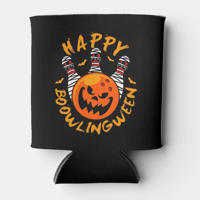 Enfriador De Latas Happy Bowlingween Halloween Bowling (Anverso)