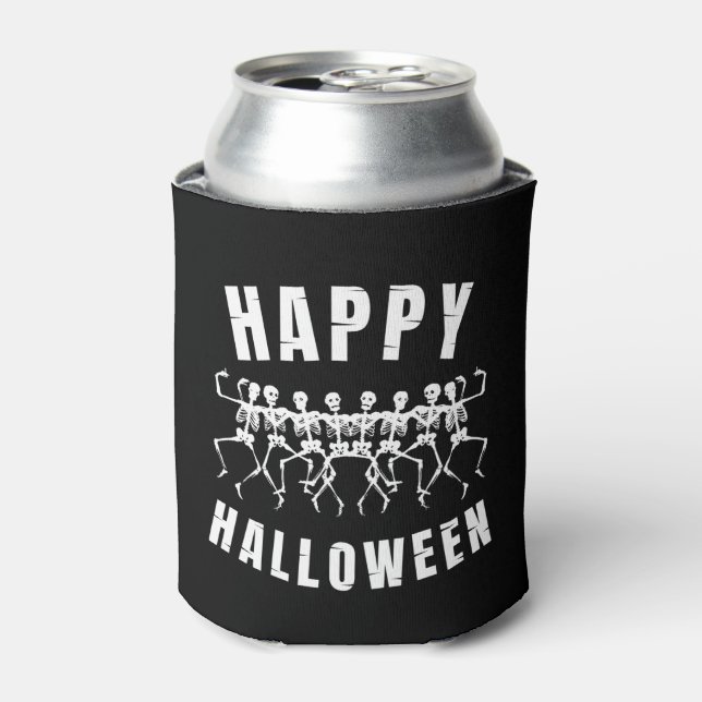 ENFRIADOR DE LATAS HAPPY HALLOWEEN DANCING SKELETONS (Lata Anverso)
