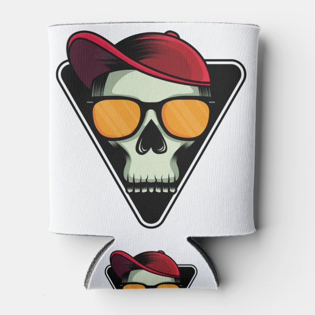 Enfriador De Latas Happy halloween skull (Anverso)