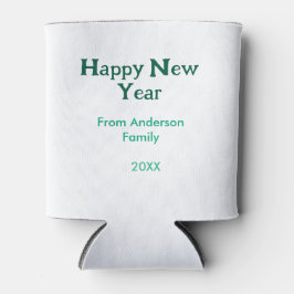 Enfriador De Latas Happy new year green add family name year simple 
