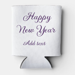 Enfriador De Latas Happy new year purple calligraphy simple minimal