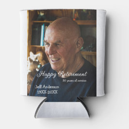 Enfriador De Latas Happy retirement add name photo years of service r