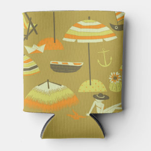 Enfriador De Latas Happy Summertime Fun Seless Pattern