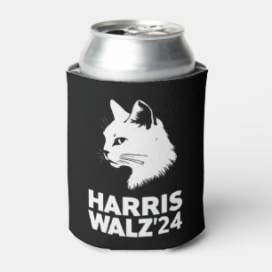 Enfriador De Latas Harris Waltz 2024 Gato gracioso Kamala Tim