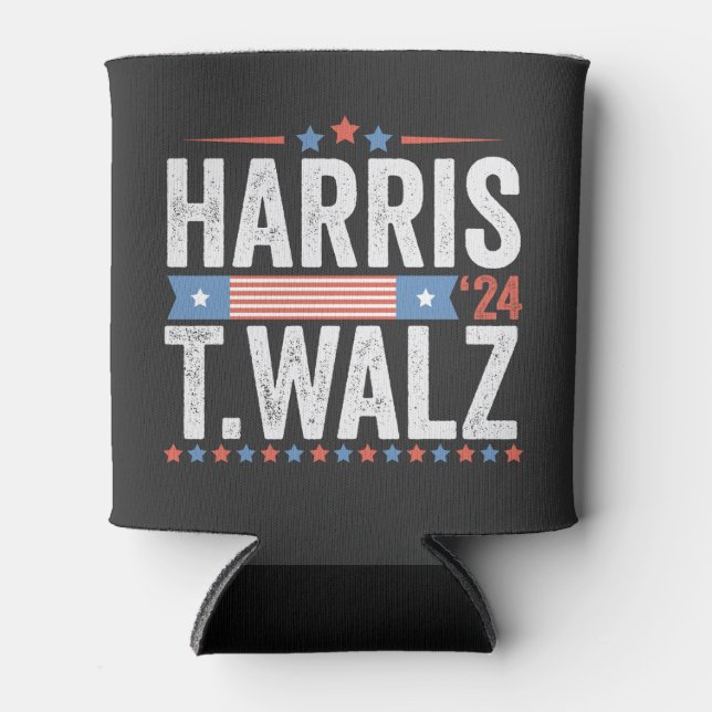Enfriador De Latas Harris Walz 2024 Elecciones Kamala Tim Waltz (Anverso)