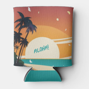 Enfriador De Latas Hawai/Aloha/Tropical/playa