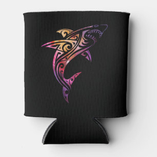 Enfriador De Latas Hawaii Mano Tribal Tiburón Lover