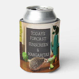Enfriador De Latas Hedgehog Sunscreen y Margaritas