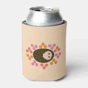 Enfriador De Latas Hedgehog y Flowers dormidos Frasco