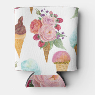 Enfriador De Latas Helados, frambuesas: acuarela.