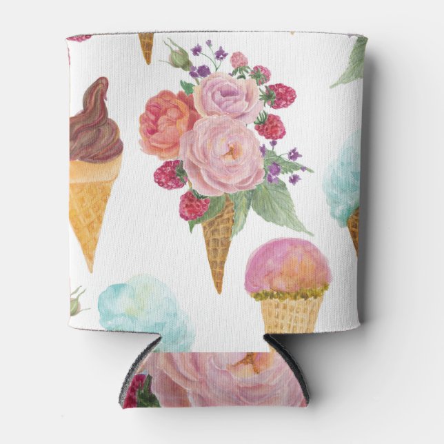 Enfriador De Latas Helados, frambuesas: acuarela. (Anverso)