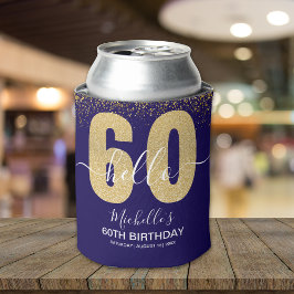 Enfriador De Latas Hello 60! - Elegant 60th Birthday Woman