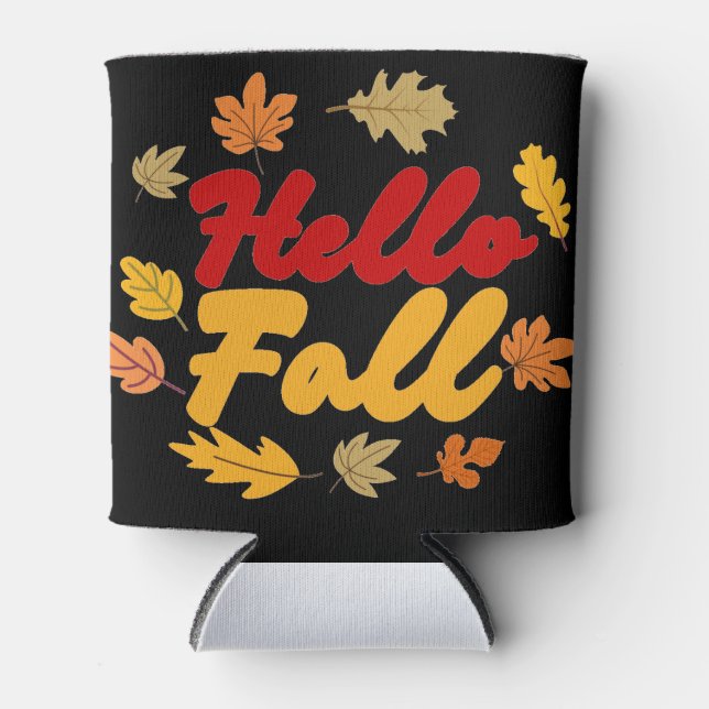Enfriador De Latas Hello Fall (Anverso)