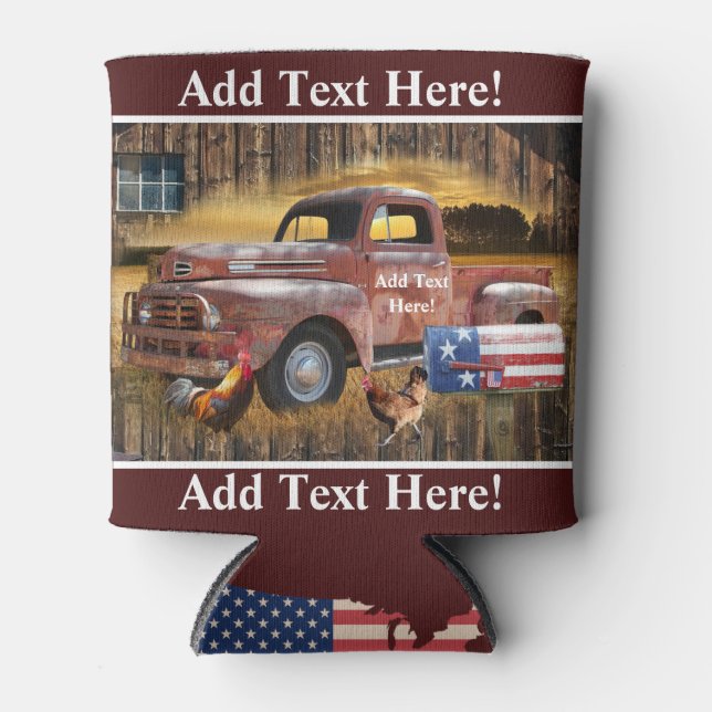 Enfriador De Latas Hen Barn, galardonado con camionetas rojas de époc (Anverso)