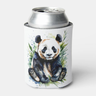 Enfriador De Latas Hermosa acuarela Panda Bear