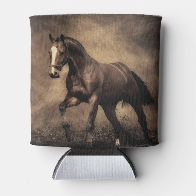 Enfriador De Latas Hermosa almohada de caballo marrón (Anverso)