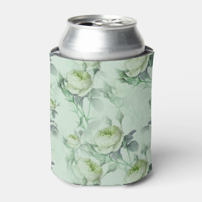 Enfriador De Latas Hermosa Floral Vintage (Lata Anverso)