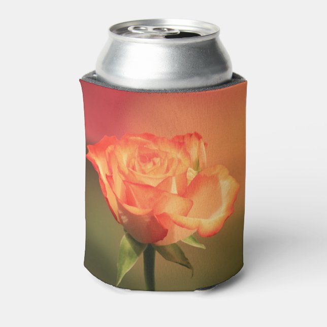 Enfriador De Latas Hermosa fotografía romántica Rosa (Reverso de la lata)