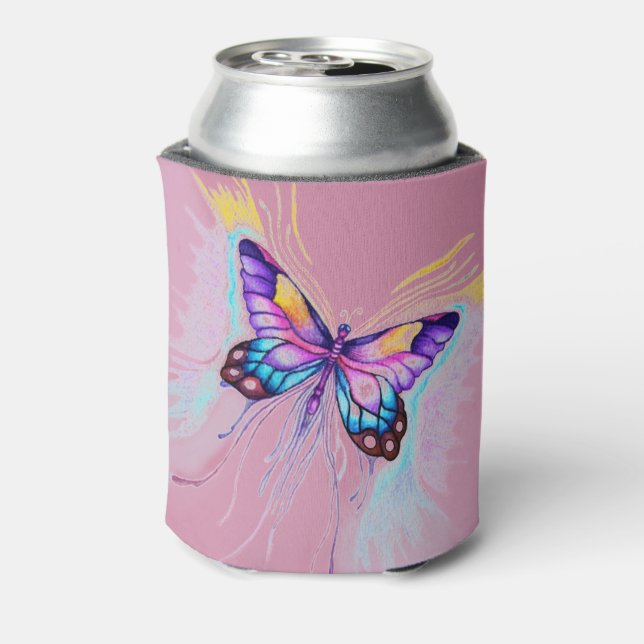 Enfriador De Latas Hermosa mariposa (Reverso de la lata)