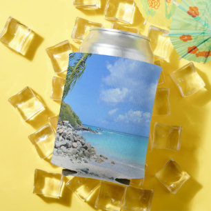 Enfriador De Latas Hermosa playa tropical turquesa