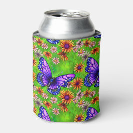 Enfriador De Latas Hermosa pradera de mariposa morada