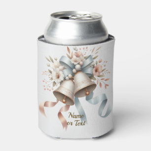 Enfriador De Latas Hermosas flores de casamiento de las campanas rosa