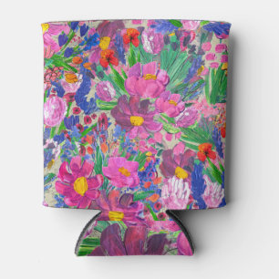 Enfriador De Latas Hermosas flores: fondo de escritorio de acuarela d