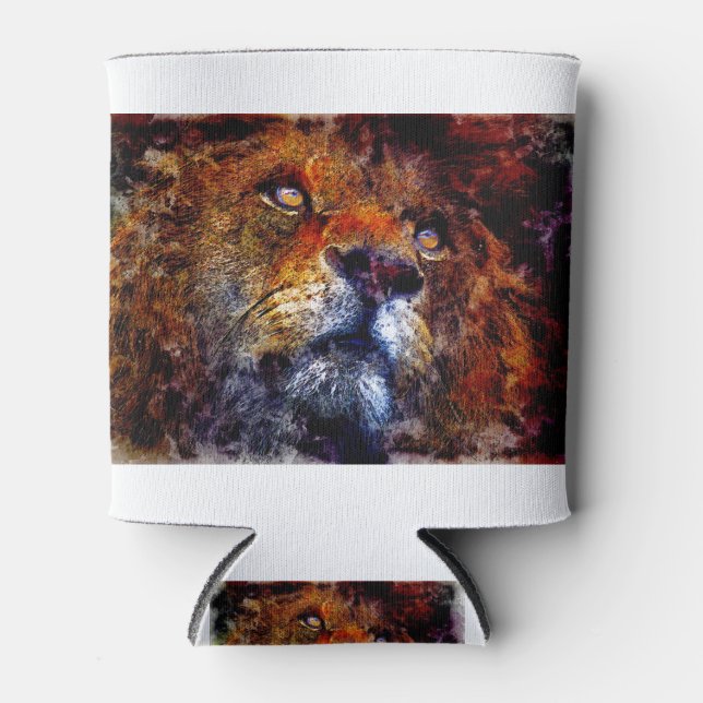Enfriador De Latas Hermoso león (Anverso)