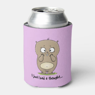 Enfriador De Latas Hermoso marrón con un personalizado pensante