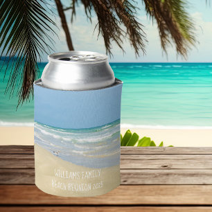 Enfriador De Latas Hermoso Monograma de la Familia Beach House Seasho