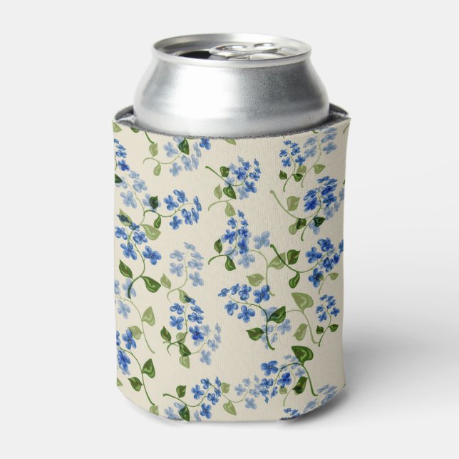 Enfriador De Latas Hermoso patrón floral sin costura (Lata Anverso)