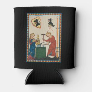 Enfriador De Latas Herrero Forjando Casco Arte Medieval