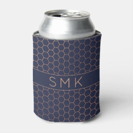 Enfriador De Latas Hexagon Honeycomb de la Marina de Relieve metaliza