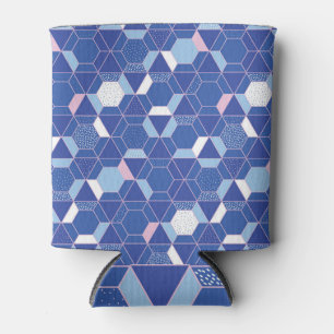 Enfriador De Latas Hexagones, triángulos: patrón abstracto geométrico