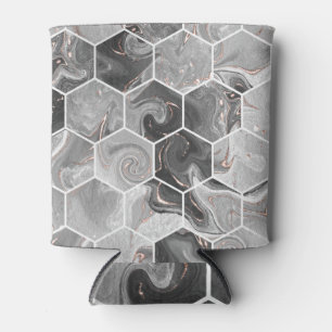Enfriador De Latas Hexágono de Mármol de Oro: Textura abstracta