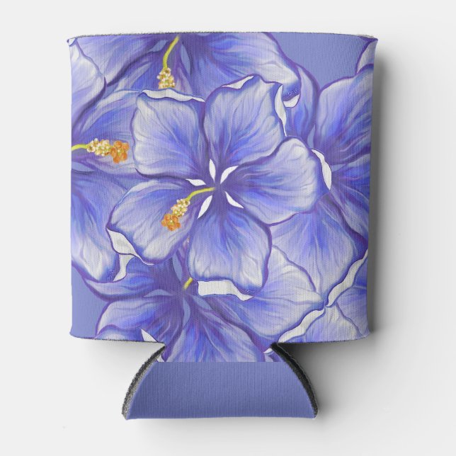 Enfriador De Latas Hibiscus & lace BLUE (Anverso)