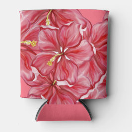 Enfriador De Latas Hibiscus & lace RED