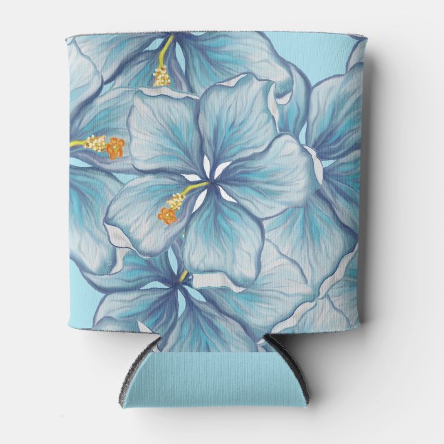 Enfriador De Latas Hibiscus & lace TURQUOISE (Anverso)