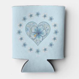 Enfriador De Latas Hibiscus & lace TURQUOISE